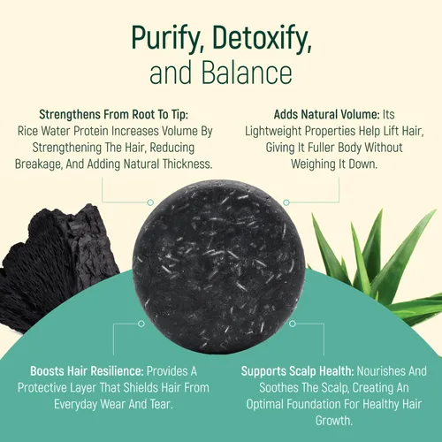 Miniatura 5 de Barra de champú de agua de proteína de arroz sólido con jabón para el cabello con efecto acondicionador - Barras de champú para cabello con todos