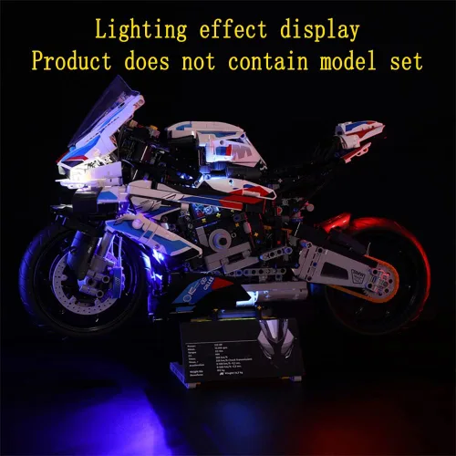 Miniatura 5 de GEAMENT Kit de luces LED compatible con Lego BMW M 1000 RR - Juego de iluminación para modelo de construcción Technic 42130