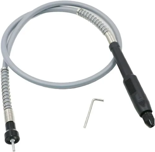 Accesorio adaptador de eje flexible de 1/8 pies (0.125 in), portabrocas de cable de extensión de taladro flexible y herramienta de amoladora