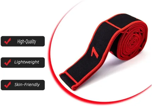Miniatura 2 de Banda de resistencia de fitness para estiramiento y yoga, banda de resistencia elástica numérica con marcas claras, bandas elásticas de 2 pzas