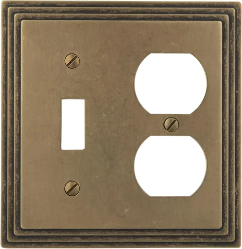 Miniatura 14 de Amerelle Steps - Placa de pared de metal fundido dúplex individual en níquel satinado