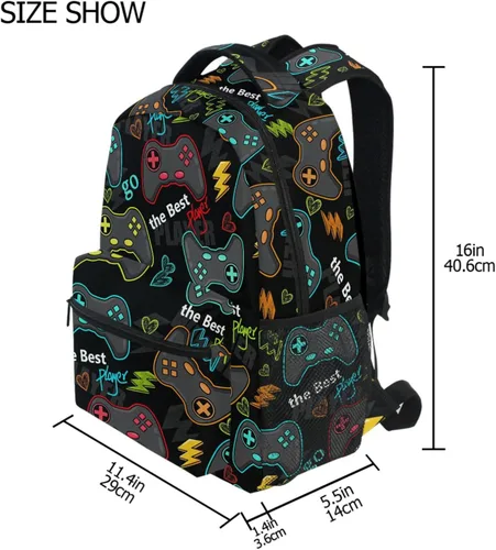 Miniatura 6 de Mochila para Libros, Mochila de Día, Mochila de Viaje, Mochila para Senderismo, Camping, Escuela, Mochila para Laptop, Mediana, Mochilas Daypack