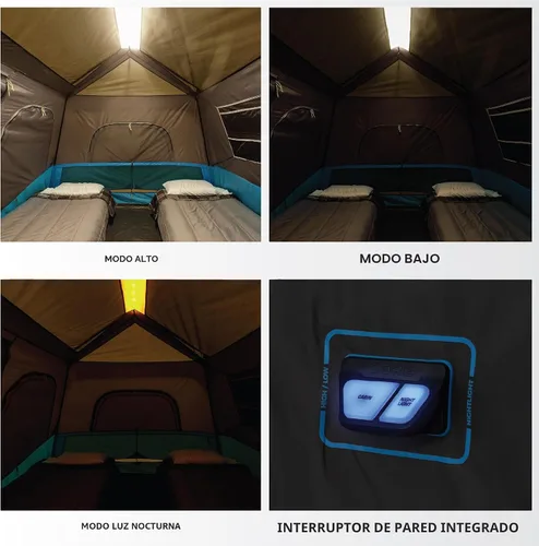 Miniatura 6 de CORE Instant Cabin Tents with LED Lights Family Multi Room Lighted Pop Up Tents for Camping Included Storage Pockets for Camping Accessories