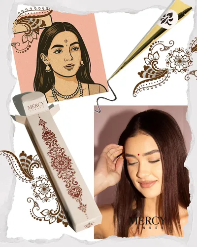 Miniatura 4 de Conos de henna de MERCY LONDON. 1 cono, listo para usar. Tinte natural prémium para el cabello Mendhi para un color rico y vibrante. Mehandi indio