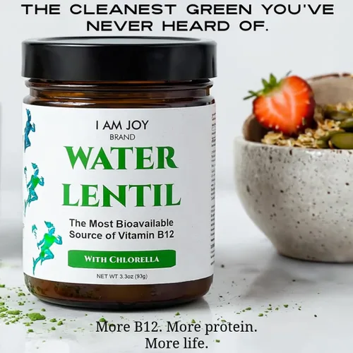 Miniatura 5 de I Am Joy co. Proteína de lentejas de agua en polvo con clorella, lenteja de agua vegana a base de plantas, rica en vitamina B12 natural, sin OMG