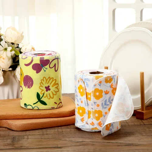 Miniatura 3 de VitalCozy 50 toallas de bidé reutilizables lavables para inodoro, toallitas de tela sin papel, toallas sin papel, algodón absorbente para cocina