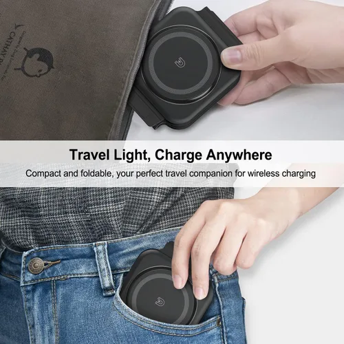 Miniatura 4 de Estación de carga inalámbrica para múltiples dispositivos Apple - Cargador inalámbrico magnético plegable 3 en 1 - Almohadilla de carga de viaje