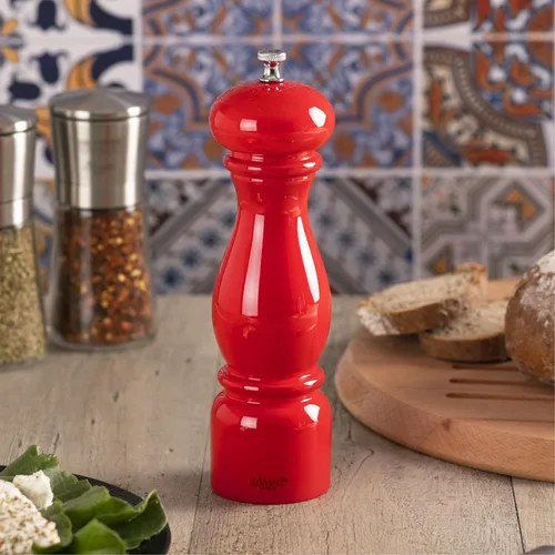 Miniatura 2 de Bisetti Firenze - Molinillo de pimienta con alto contenido de carbono, 8.66 pulgadas, color rojo, fabricado en Italia