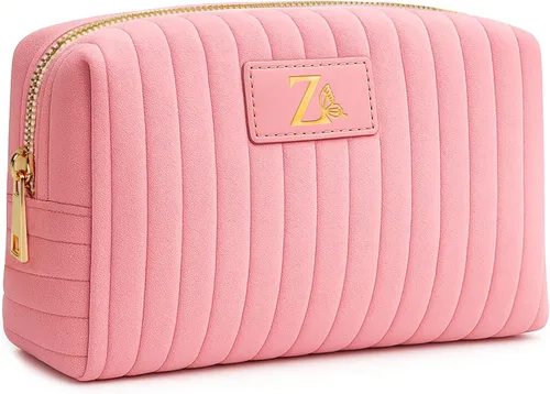 Miniatura 16 de Bolsa de maquillaje de viaje personalizada con inicial, bolsa de cosméticos para adolescentes de 15, 16, 17, 18, 19, 20, 21 años, regalos de moda