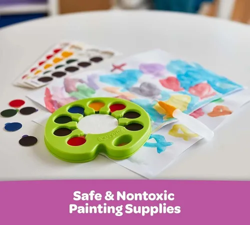 Miniatura 3 de Crayola Paleta de Acuarela Pop & Paint, Kit de Pintura Lavable, Set de Pintura de Acuarela Sin Desorden para Niños, Artes y Manualidades, Regalos