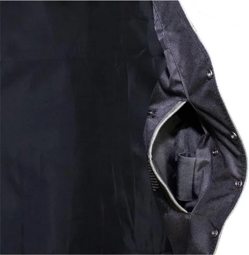 Miniatura 7 de GARGOYLE BELLS Chaleco de cuero negro para hombre, chaleco de cuero de vaca con forro de motociclista para hombres
