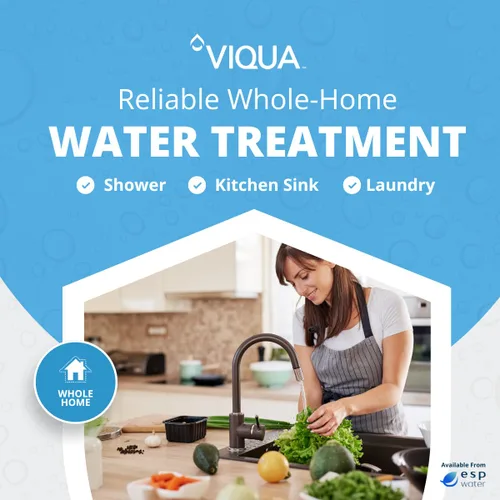 Miniatura 5 de Viqua VH410-F20 Sistema de tratamiento de agua UV para el hogar con prefiltro integrado, 18 GPM para toda la casa y filtración comercial ligera