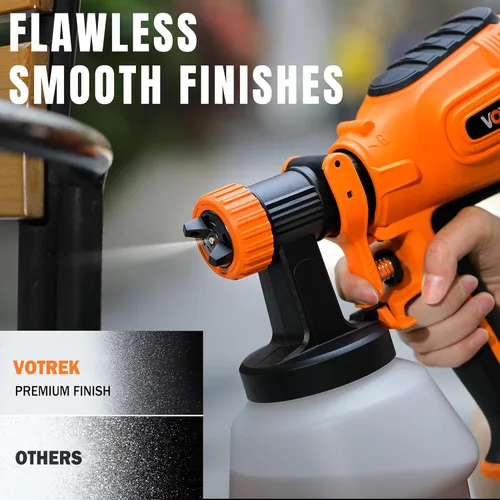 Miniatura 3 de Pulverizador de pintura con 50 revestimientos desechables para vasos y repuesto de doble pistola, pulverizador eléctrico HVLP para pintura de casas