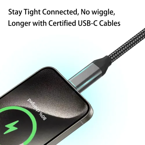 Miniatura 7 de Cable USB C de 10 pies para carga de iPhone 15 16 Pro Max, iPad Pro, carga rápida, cordón de nylon para Samsung Galaxy S24 S23 S22 S21 S20 S10, Note
