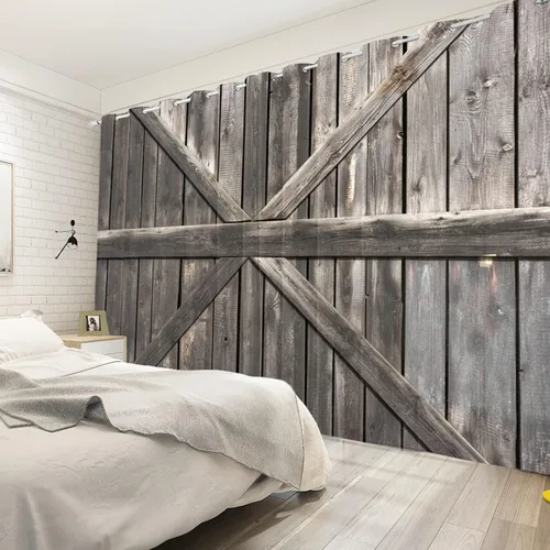 Miniatura 2 de Cortinas rústicas para ventana de puerta de granero, puerta de madera gris, puerta de garaje, tratamiento de ventana para sala de estar, dormitorio