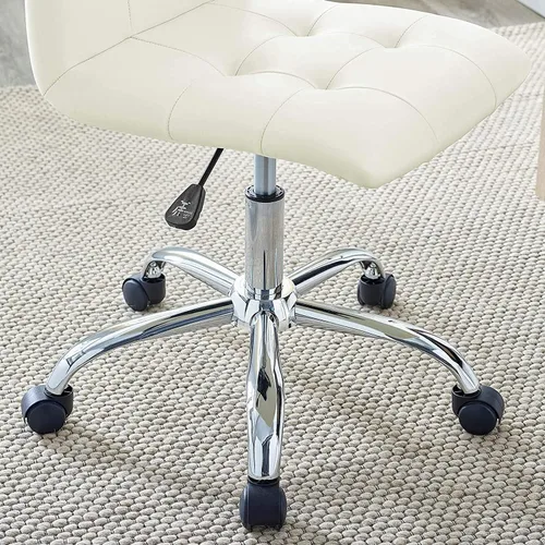 Miniatura 9 de Modway Prim Silla de oficina giratoria sin brazos con respaldo medio acanalado en blanco