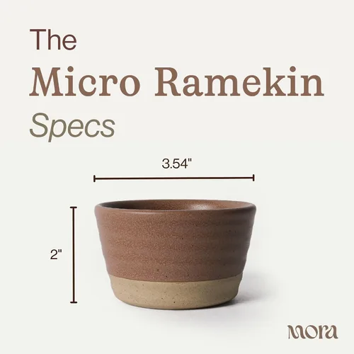 Miniatura 2 de Mora Micro Ramekins Juego de 4, Moldes de Cerámica para Hornear de 6 oz - Aptos para Microondas, Horno y Lavavajillas - Harvest