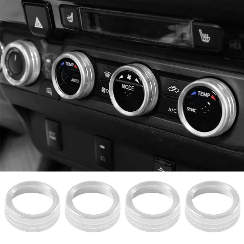 Miniatura 7 de Thor-Ind Cubierta de botón de CD de audio para interruptor de aire acondicionado, compatible con Toyota Tacoma 2016, 2017, 2018, 2019, 2020, 2021