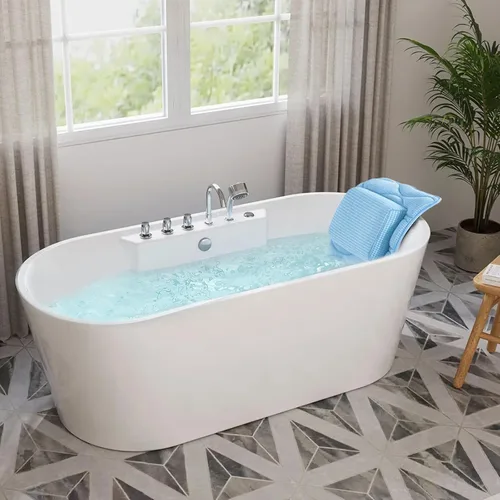 Miniatura 9 de OMYSTYLE Almohada de Baño de Cuerpo Completo, Almohadas de Baño para Bañera con Bolsa de Lavado de Malla y 21 Ventosas Antideslizantes, Almohada