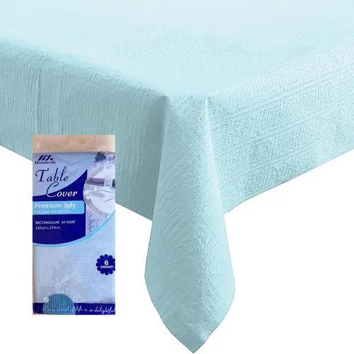 Miniatura 27 de [Paquete de 6] Manteles Cuadrados Negros de 54x54 Pulgadas, Mantel de Mesa de Papel Desechable para Mesas Cuadradas y Redondas, Cubierta de Mesa