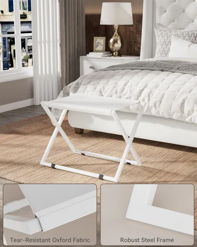 Miniatura 2 de IBUYKE Soporte de equipaje para todos los tamaños de maleta, soporte de equipaje de metal, soporte plegable para maleta, fácil de montar