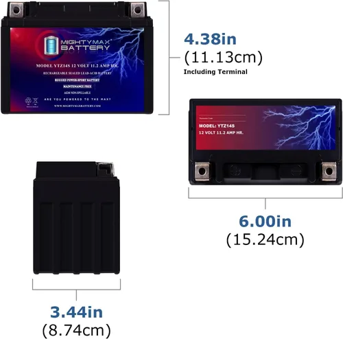 Miniatura 2 de Mighty Max Battery Batería de 12V 11.2Ah para BMW 1200 R1200 GS Adventure 2014-2016