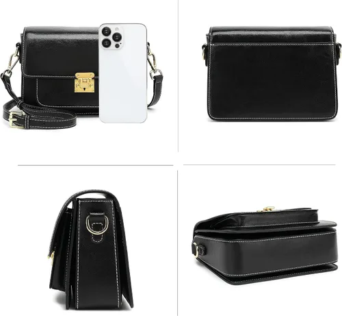 Miniatura 7 de LL LOPPOP Bolso cruzado pequeño con clase para mujer, bolso cruzado con asa superior, bolsos de cuero para mujer