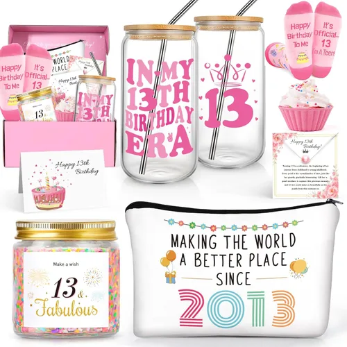 Miniatura 10 de Frerdui Regalos de cumpleaños para niñas de 9 años, bonitos regalos para niñas de 9 años, cesta de regalo para niñas de 9ª hija, hermana, sobrina