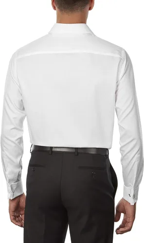 Miniatura 2 de Calvin Klein Camisa de vestir para hombre, ajuste regular, sin hierro, puño francés