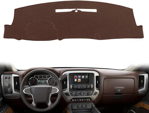 Miniatura 8 de Tapete de Cubierta del Tablero Compatible con GMC Sierra/Chevy Chevrolet Silverado 1999-2006 1500 2500 3500 HD, 2000-2006 GMC Yukon/Yukon XL/Chevy