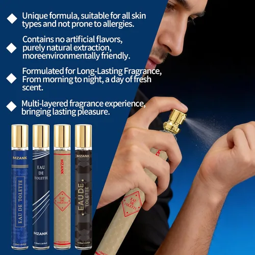 Miniatura 4 de MZANK Regalo del día del padre para marido, regalos para él, paquete de 4 colonias para hombres, perfume para él, regalos del día de San Valentín