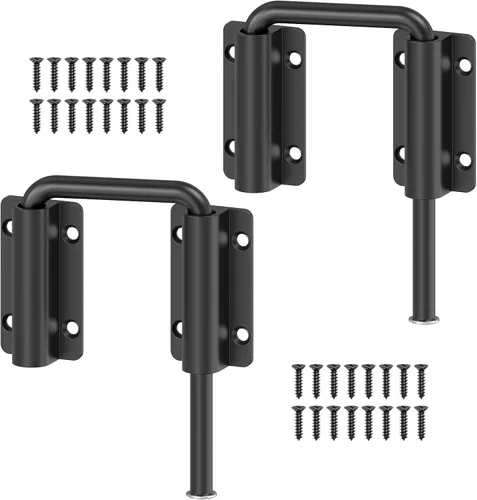 Miniatura 10 de Cerradura de puerta corredera con asa mejorada, cerradura multi-ángulo en forma de U de 2.38" para puerta corredera de granero de 90/180 grados, 1