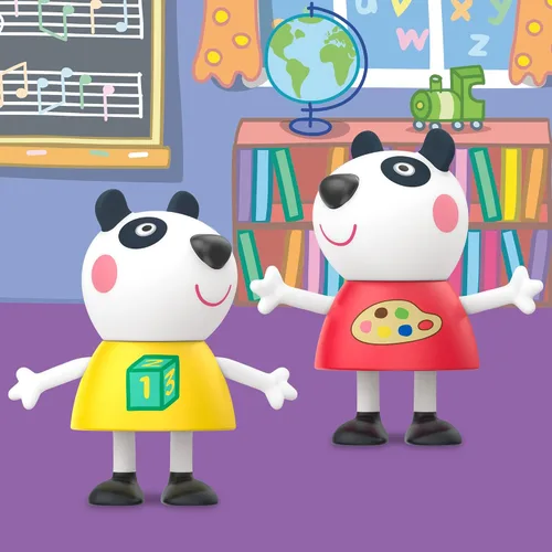 Miniatura 3 de Peppa Pig Paquete de 8 figuras de juguete para el aula escolar, Peppa Pig, George Pig, Peggi Panda, Candy Cat y más, regalos de regreso a clases