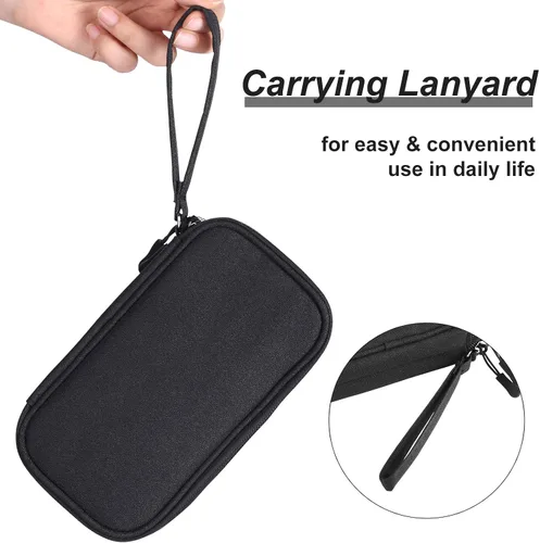 Miniatura 5 de Bevegekos Tech Organizer Estuche de viaje, kit de tecnología de transporte para electrónica y accesorios (mediano, negro)