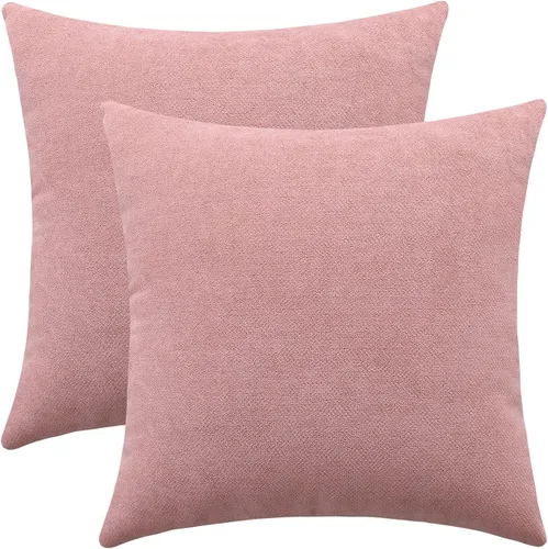 Miniatura 28 de Jeneoo - Fundas de almohada decorativas rojas brillantes de chenilla suave, fundas de cojín cómodas y sólidas para sofá de sala de estar