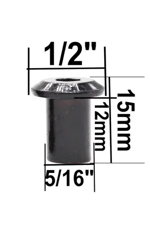 Miniatura 5 de Kit surtido de 100 tuercas hexagonales M6 de cabeza Allen para muebles de cuna, tornillos de conexión M6 x 0.787 in/1.181 in/1.575 in/1.969 in/2.362