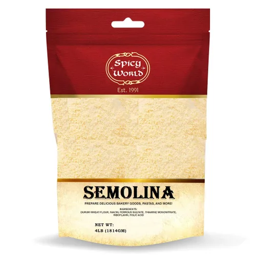 Harina de sémola de 8 libras – Harina de sémola cultivada en Estados Unidos de primera calidad para pizza, harina de pasta, pan, molida fina, harina