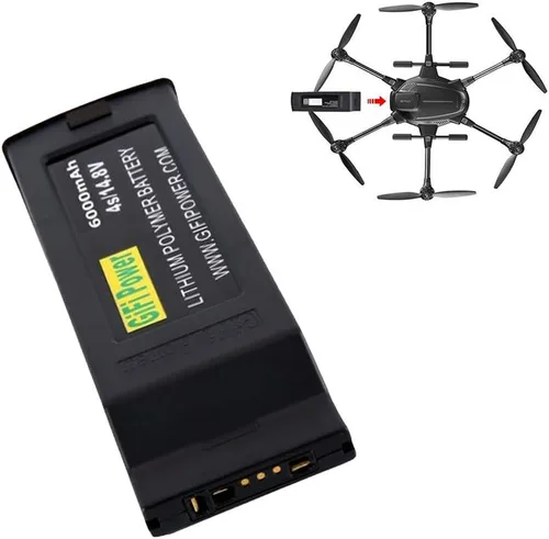 Miniatura 4 de Beacon Pet 6000mah 4S 14.8V batería LiPO de alta potencia compatible con YUNEEC Typhoon H Drone (1 paquete)