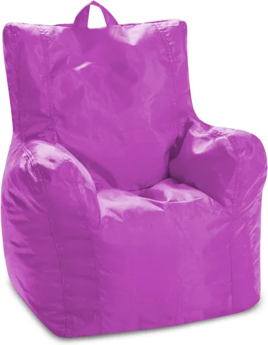 Miniatura 58 de Posh Beanbags - Sillón puff grande, 38 pulgadas, color azul rey sólido Nylon suave - Azul real