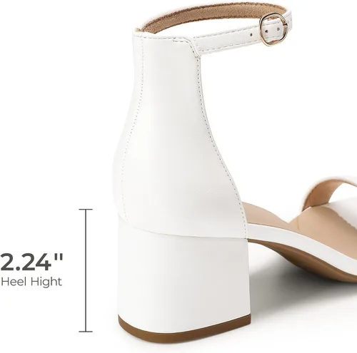 Miniatura 4 de DREAM PAIRS Sandalias pump de tacón bajo y grueso para mujer