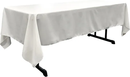 Miniatura 218 de LA Linen Mantel rectangular lavable de popelín de poliéster, resistente a las manchas y a las arrugas, cubierta de mesa 60x84, mantel de tela