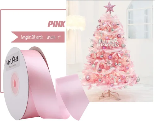 Miniatura 82 de Cinta de satén amarilla de 1 pulgada, cinta de satén sólido de doble cara para envoltura de regalos, bodas, decoración de fiestas, accesorios