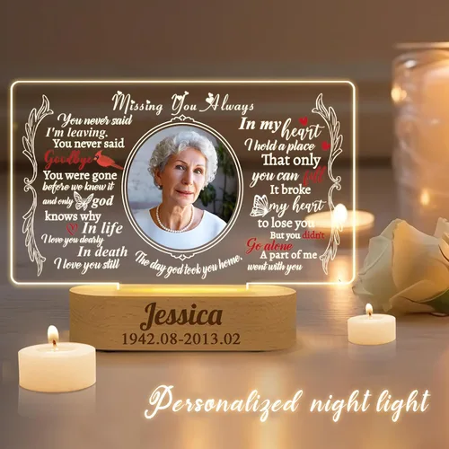 Miniatura 7 de Regalos conmemorativos personalizados, regalos de luz nocturna conmemorativa en memoria de un ser querido, regalos de condolencias personalizados