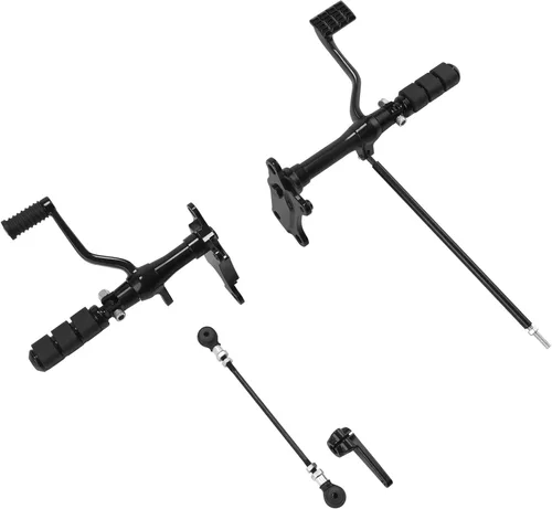 Miniatura 3 de TCT-MOTORPARTS Kit completo de controles delanteros con pedales y estriberas con palancas y varillas para Harley Sportster XL883 XL1200 1991-2003