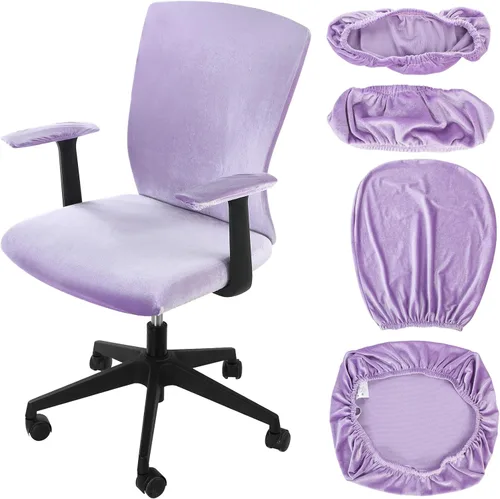 Miniatura 14 de Tallew Juego de 4 Fundas para Silla de Oficina, Fundas Universales Elásticas para Computadora, Fundas Protectoras Estiratables para Asiento