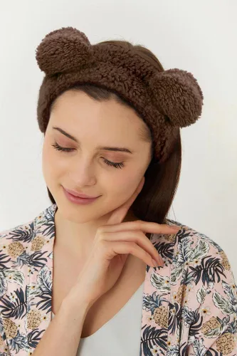 Miniatura 6 de Huachi Diademas de orejas de oso para mujer, para lavado de cara, spa, maquillaje, bandas para el cabello, elásticas coreanas, esponjosas