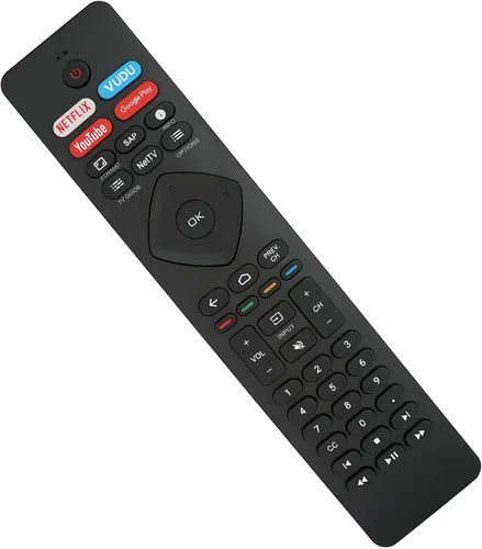 Mando a distancia de repuesto compatible con Philips Android Smart TV 43PFL5604/F7 55PFL5766/F7 50PFL5766/F7 55PFL5604/F7A 65PFL5766/F7
