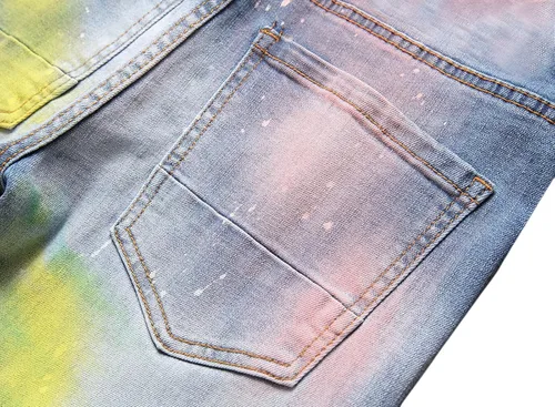 Miniatura 6 de Baylvn Pantalones de mezclilla ajustados y rectos de diseño para hombre