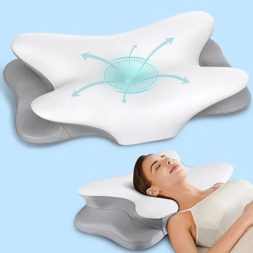 Miniatura 9 de Almohada Cervical para el Cuello para Alivio del Dolor - Almohada Ergonómica para Quienes Duermen de Lado para Soporte del Cuello, Almohadas