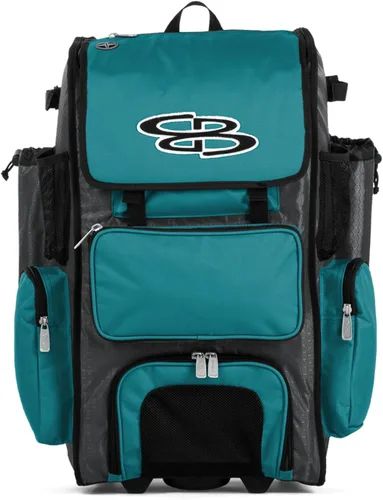 Miniatura 14 de Boombah Rolling Superpack - Bolsa para equipo de béisbol/sóftbol, varios colores, mango telescópico y capacidad para 4 murciélagos, versión
